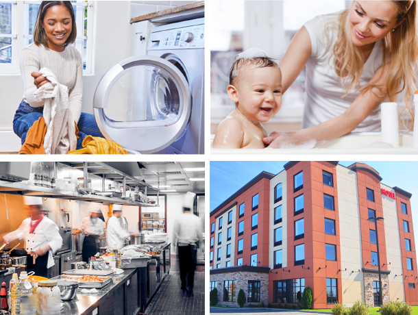 Versatile Water Heating Solutions: Residential & Commercial Applications - Laundry, Warm Baths, Commercial Kitchens, Offices